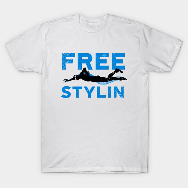 Freestyling Swim Guy 2 T-Shirt by atomguy